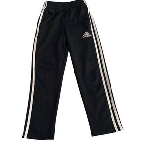 EUC! adidas black track pants with white stripes - Size 8